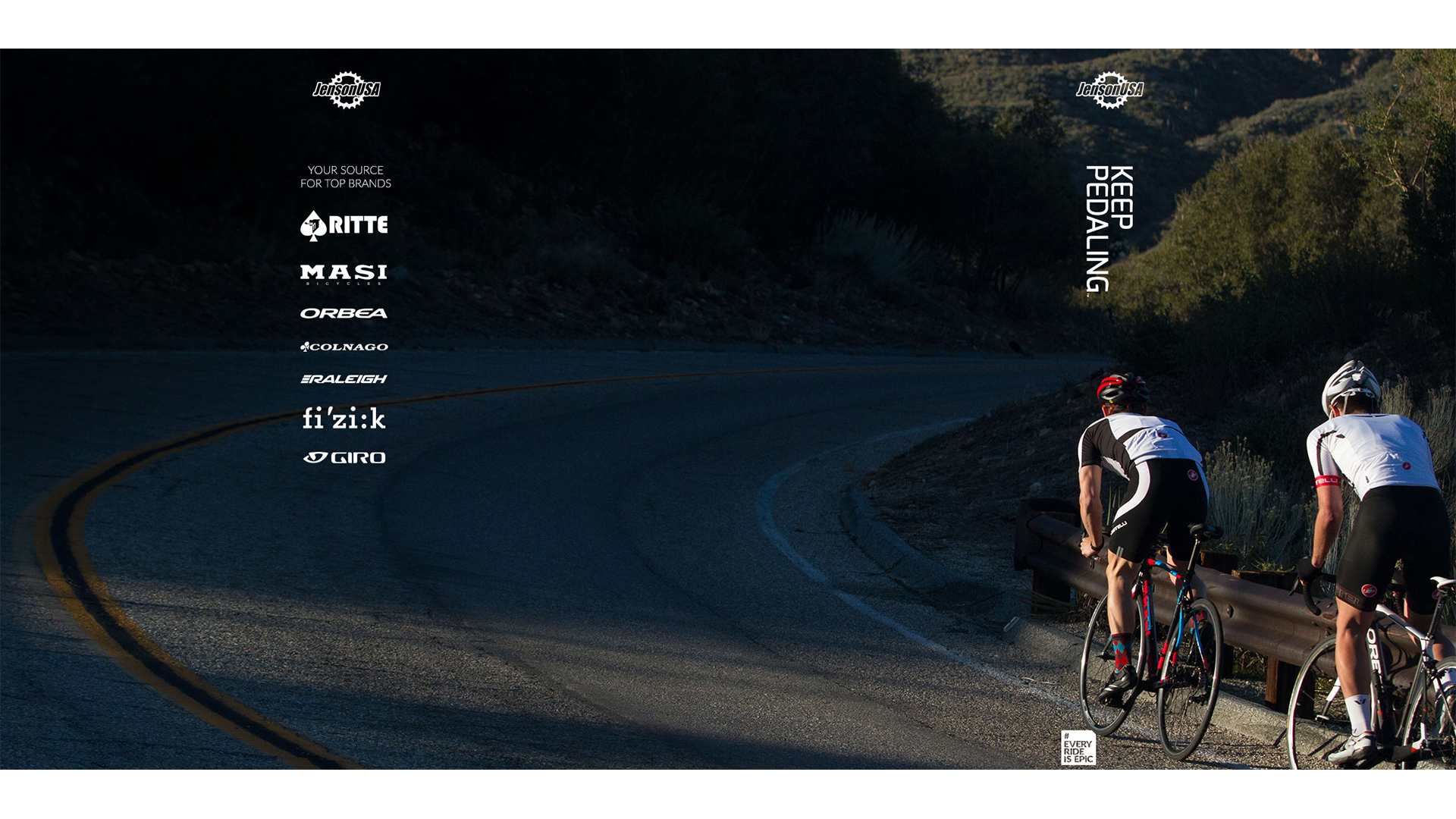 Road bike review takeover skin featuring imagery from road cycling campaign silverwood lake