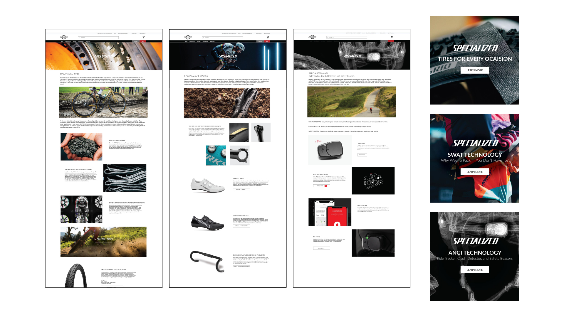specialized brand pages and campaign highlights